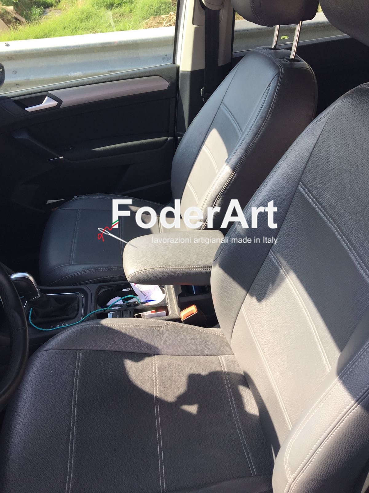 Coprisedili su misura per Seat Alhambra II Van (2010-2020) con seggiolini  nei sedili posteriori - fodere sedili - set coprisedili auto - Auto-Dekor -  Premium - nero nero