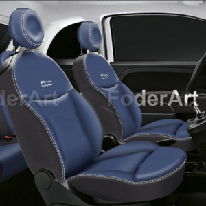 Set coprisedili Superior - Nero/Blu - Fiat 500 (07/07>06/15) - Fiat 500C  (07/09>)